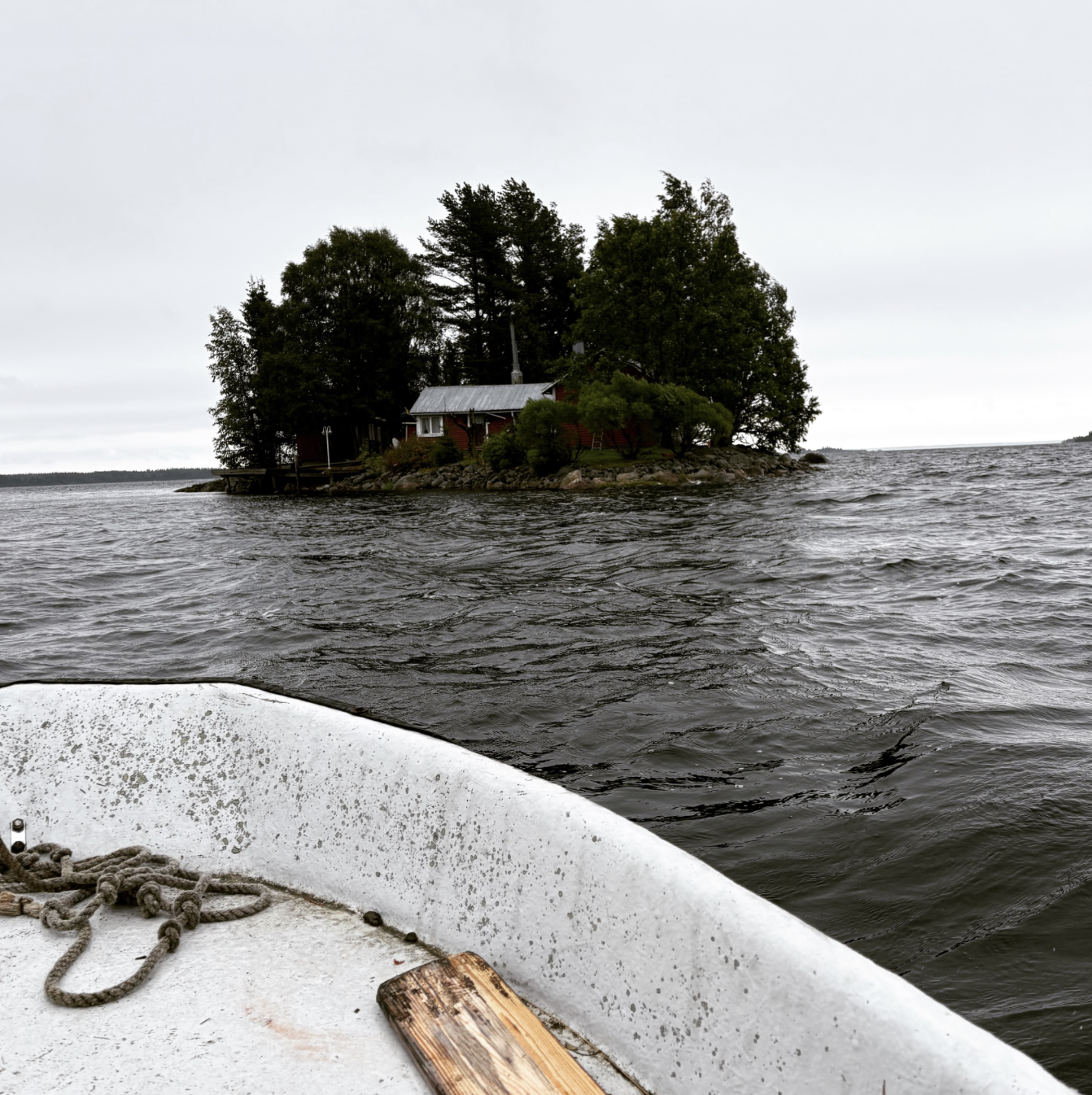 Husbesiktning på en ö utanför Umeå
